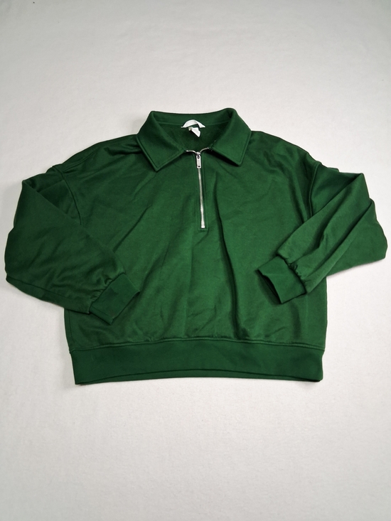 H&M Sweaters - H&M Dark Green Half-Zip Turtleneck Sweatshirt
